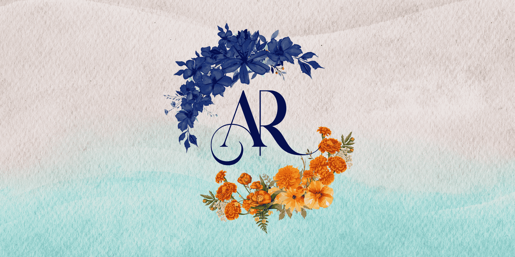 AR Wedding Monogram Logo
